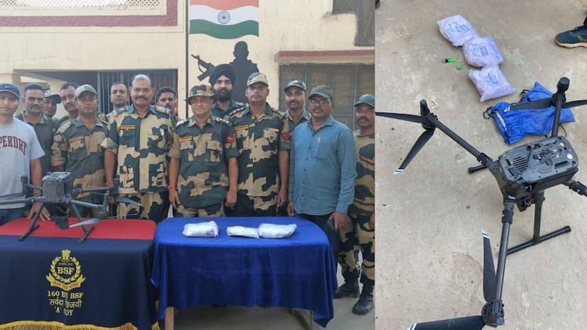 Border Security Force foils drug smuggling through drone in Ferozepur