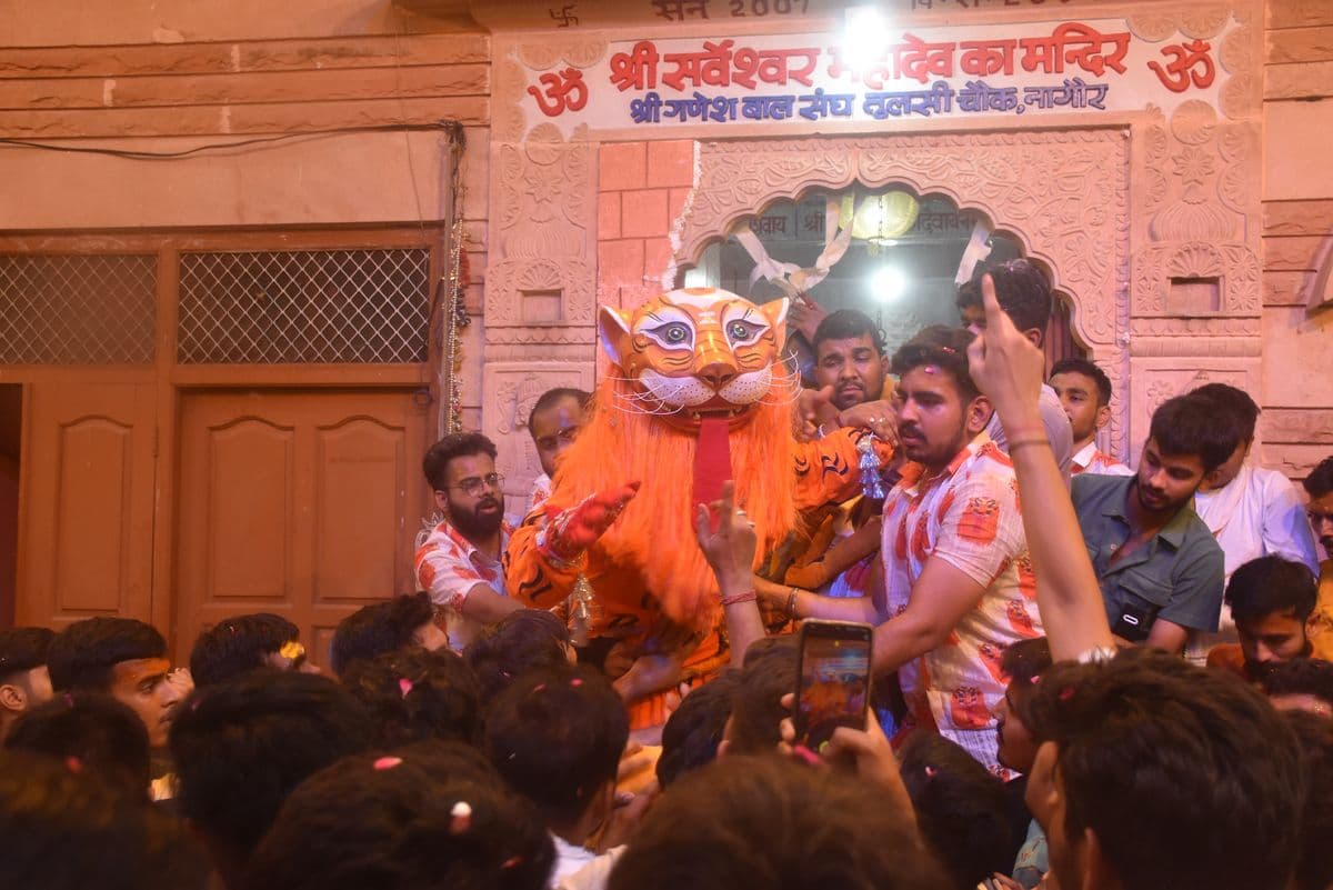 Lord Narasimha came out after tearing the pillar