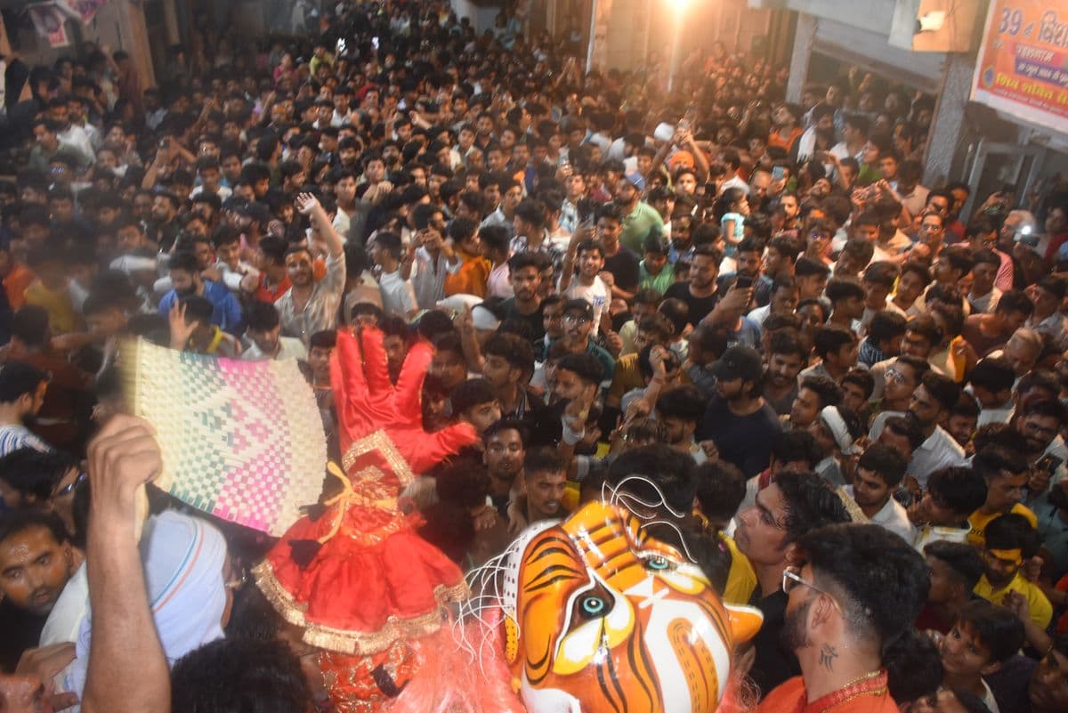 Lord Narasimha came out after tearing the pillar