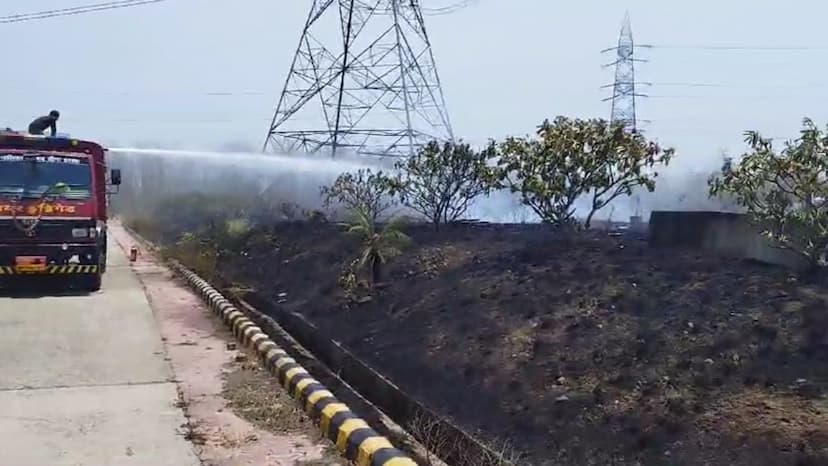 Fire broke out near the country's first 765 KV transformer testing lab