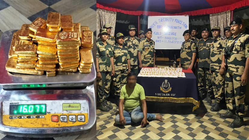 Border Security Force seized gold biscuits worth Rs 12 crore from a small house