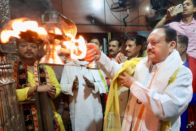 BJP President JP Nadda took blessings of Baba Kalbhairav and Vishwanath Dham