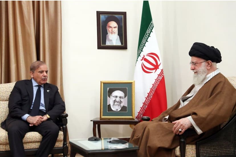 Pakistan PM Shehbaz Sharif meets Supreme Leader Al Khamenei in Iran
