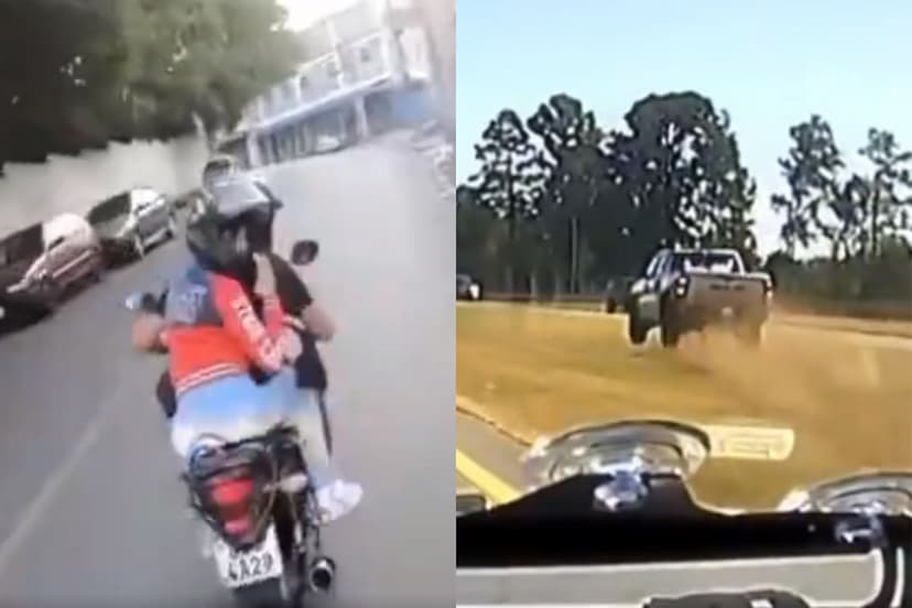 Viral video of police chase thieves on bike