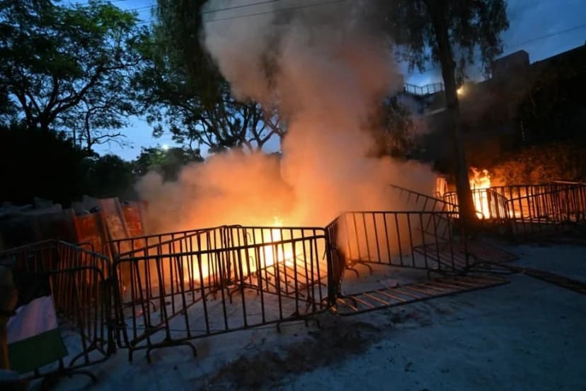 Israeli embassy on fire in Mexico