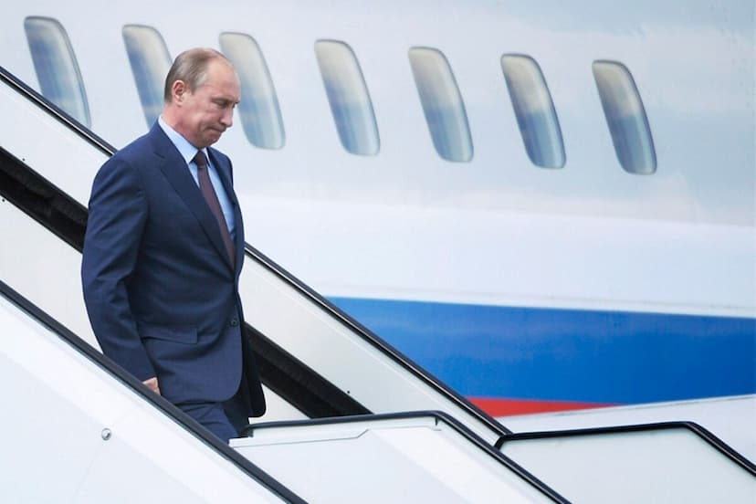 Vladimir Putin on flight