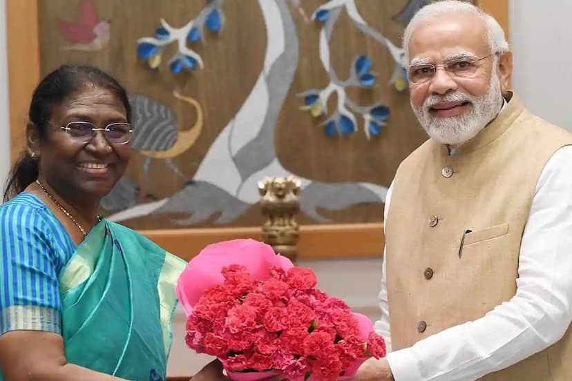 Indain President Droupadi Murmu and PM Narendra Modi