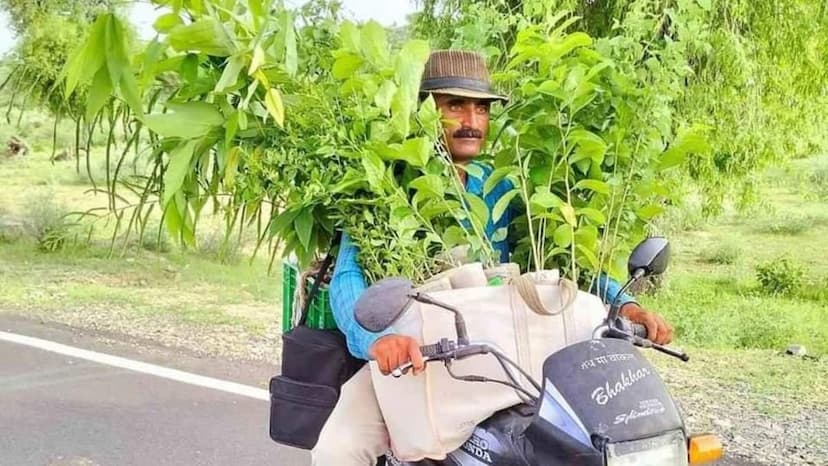 Rajasthan teacher Bheraram Bhakhar has planted more than 4 lakh saplings so far