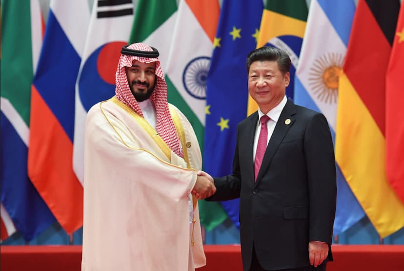 Xi Jinping with Mohammed bin Salman