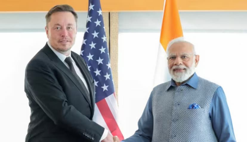 PM Narendra Modi and Elon Musk