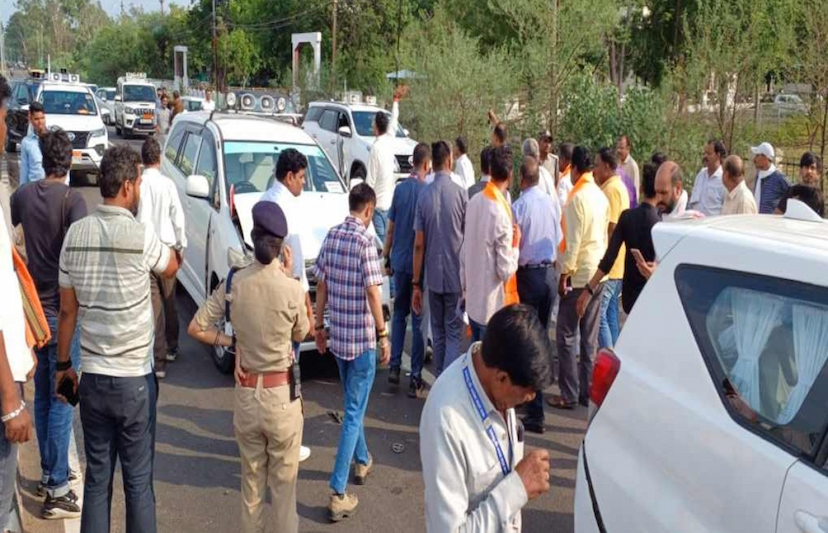Minister of State for Health Narendra Shivaji Patel car crashes in Raisen