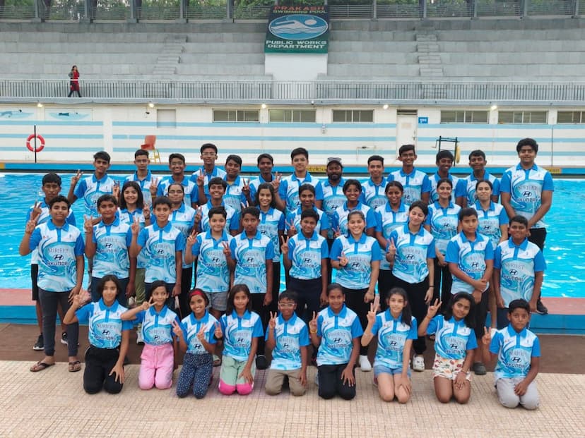Announcement of 50 member team of Bhopal district for the 52nd state swimming competition
