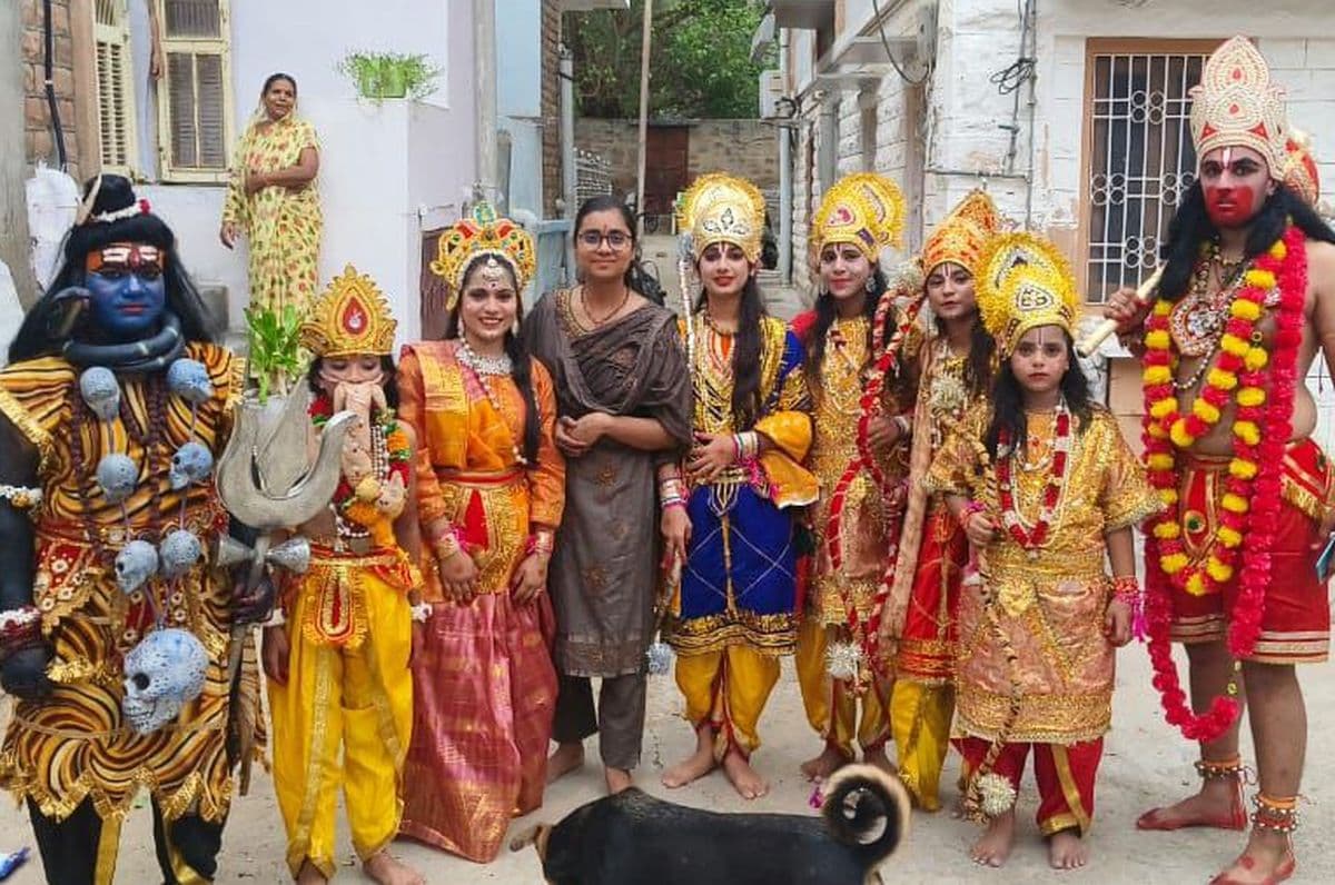 Procession taken out at the conclusion of Akhand Hari Kirtan