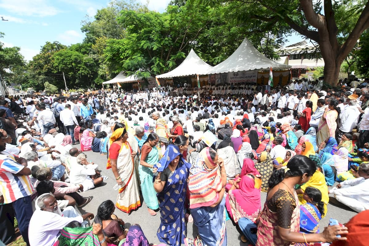 Congress Protest in Mysusru