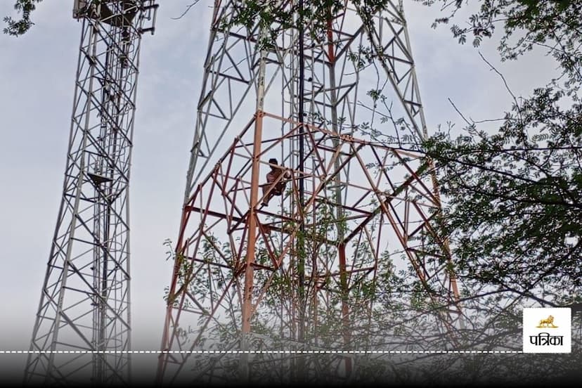 Tower Climb for Rain Youth Rescued After 18 Hours2 Rain Delay Man Stuck