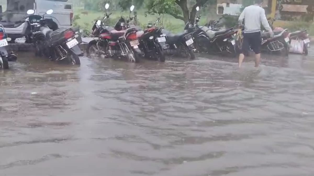 Rain water on National highway