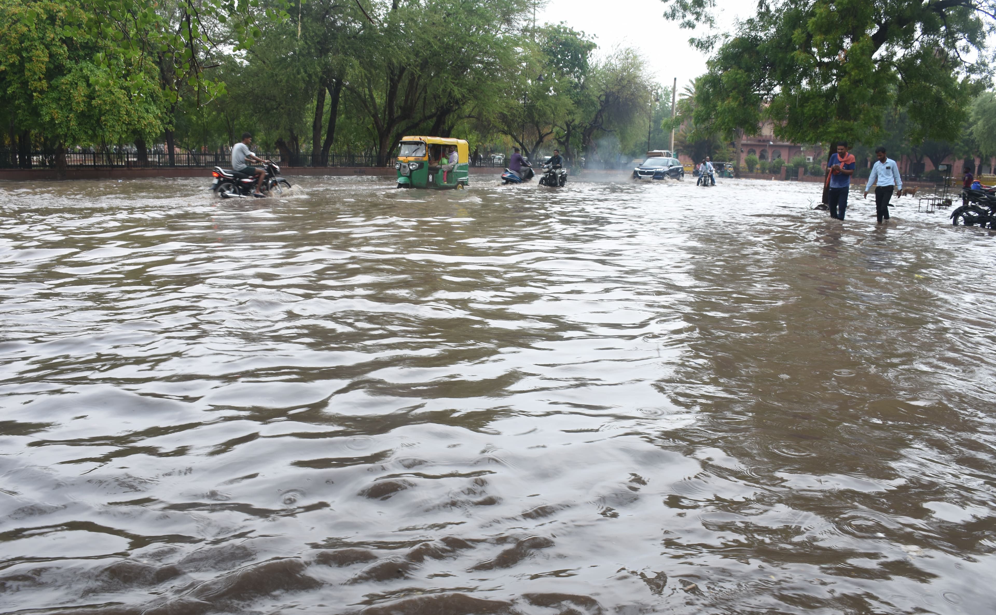 Heavy rain in Bikaner