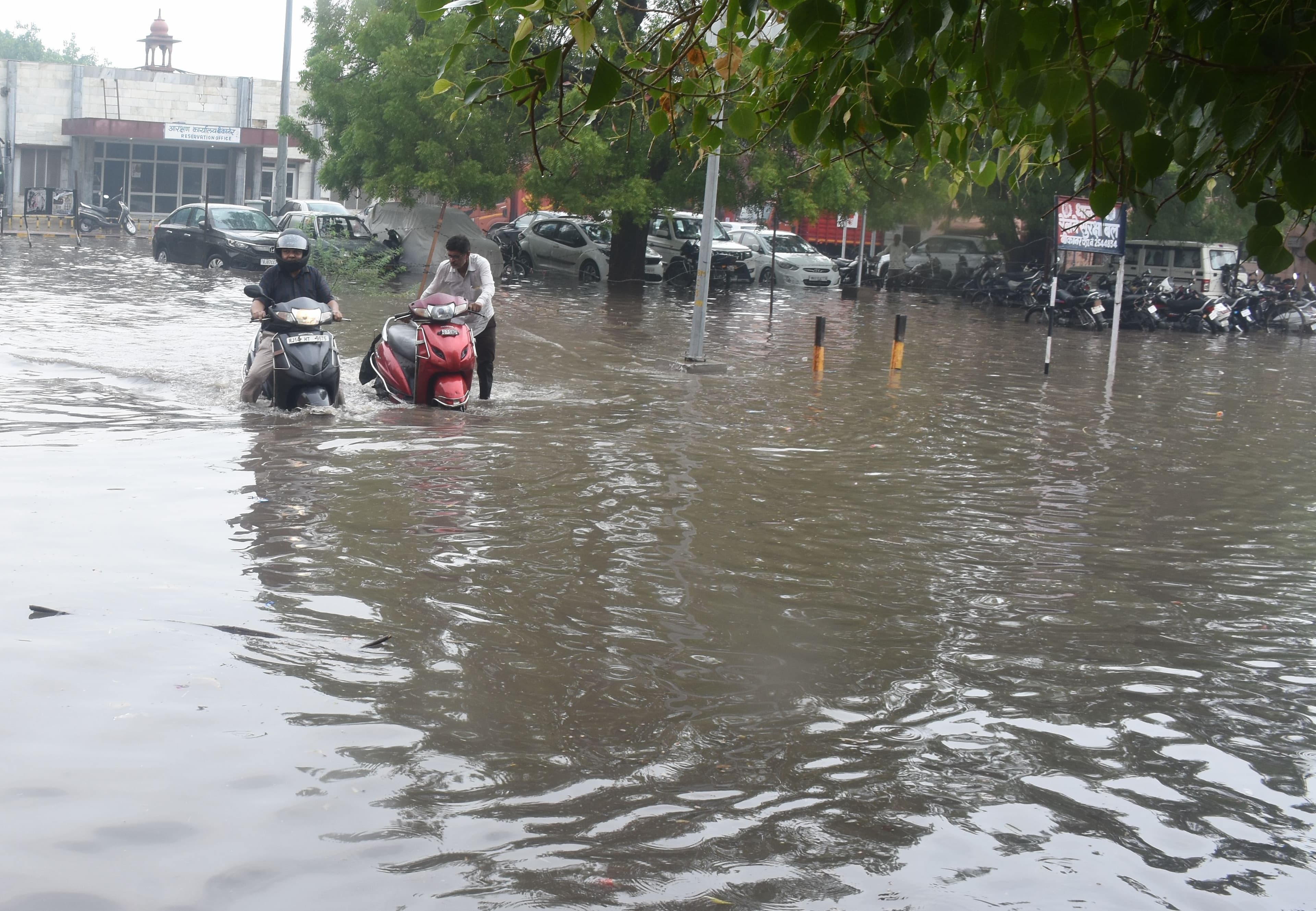 Heavy rain in Bikaner