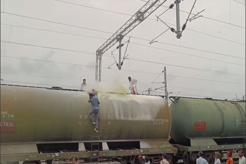 fire in goods train