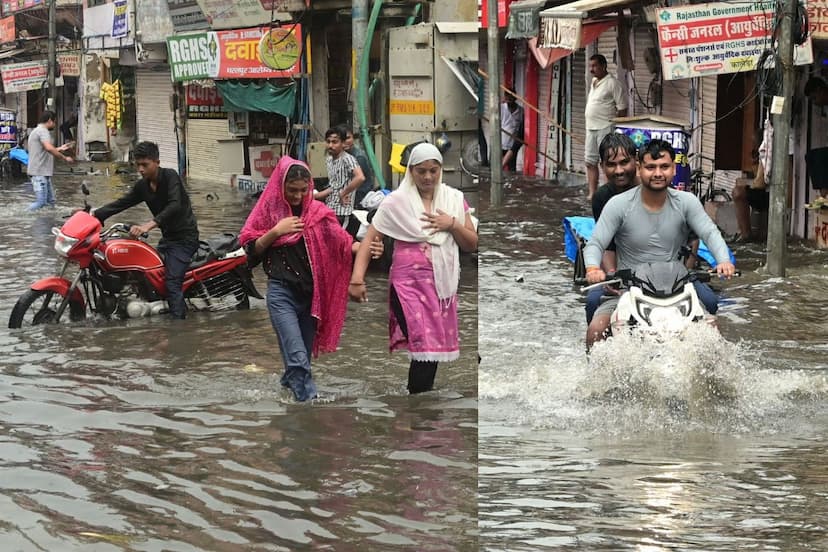 heavy rain in rajasthan