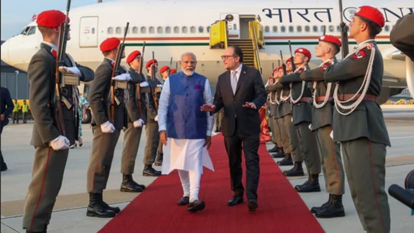 PM Narendra Modi arrives in Austria