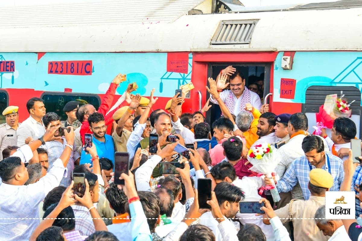 CM Bhajanlal Train Journey From Jaipur to Jodhpur