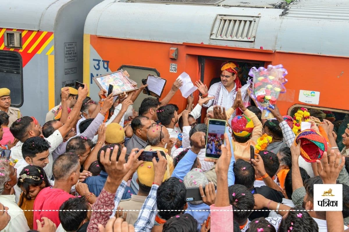 CM Bhajanlal Train Journey From Jaipur to Jodhpur