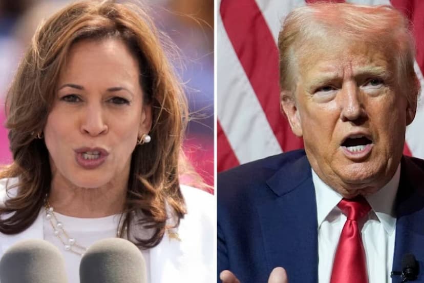 Donald Trump and Kamala Harris