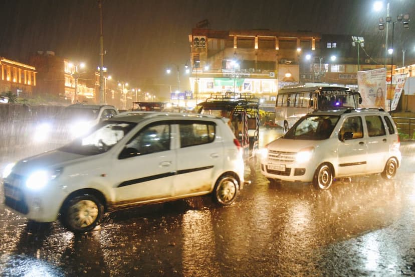 Weather changed in Jaipur, heavy rain started