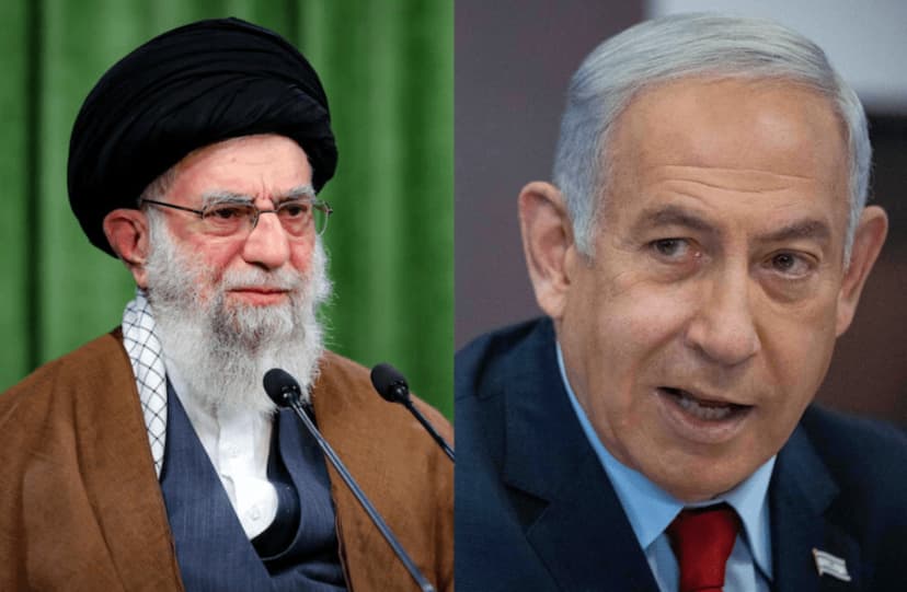 Ali Khamenei and Benjamin Netanyahu