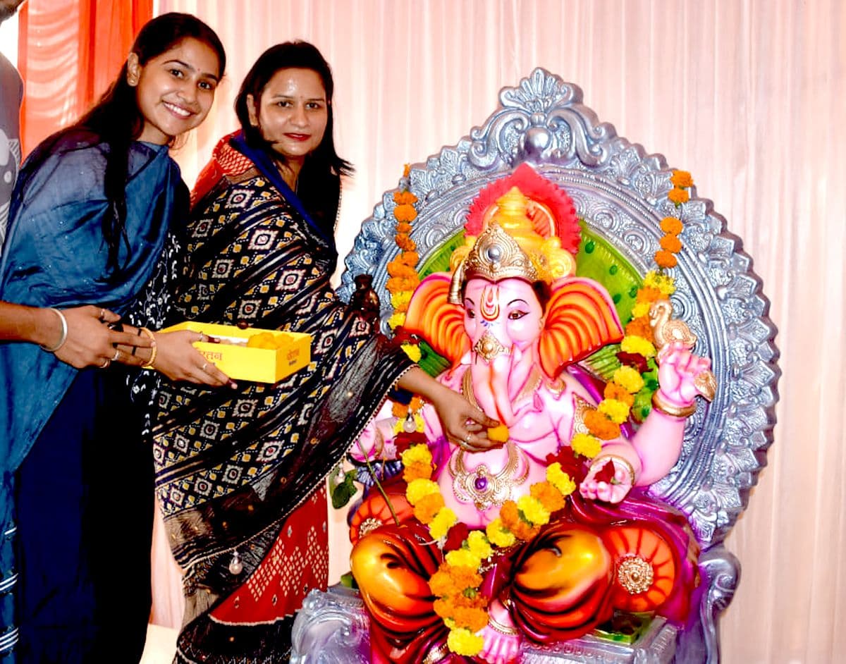 Ganesh Mahotsav begins, events are being organized at various places, Nagaur city echoes with the cheers of Ganpati.