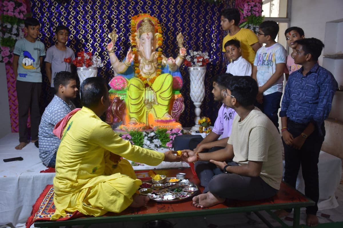 Ganesh Mahotsav begins, events are being organized at various places, Nagaur city echoes with the cheers of Ganpati.