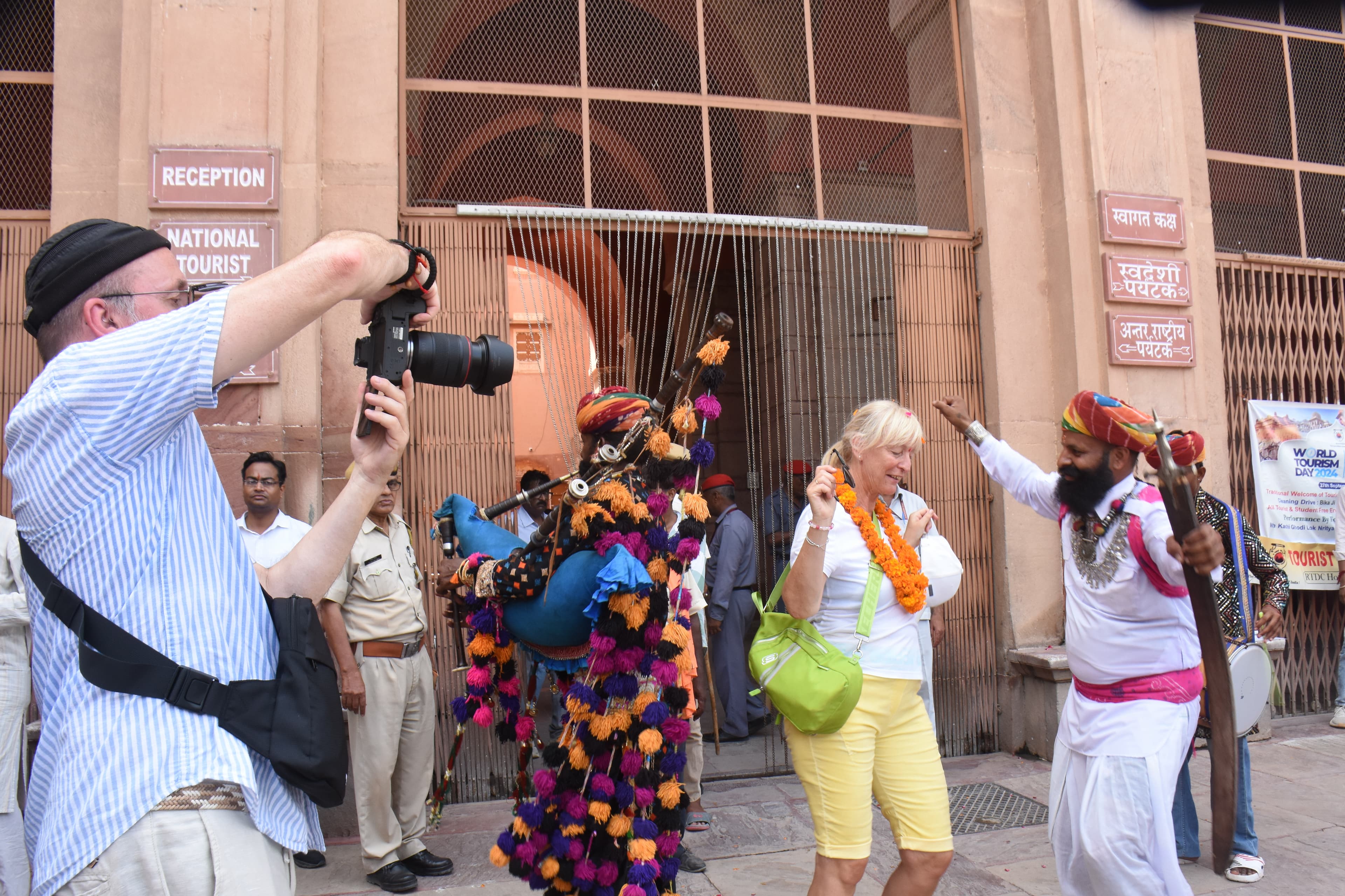 Tourists gathered on Tourism Day