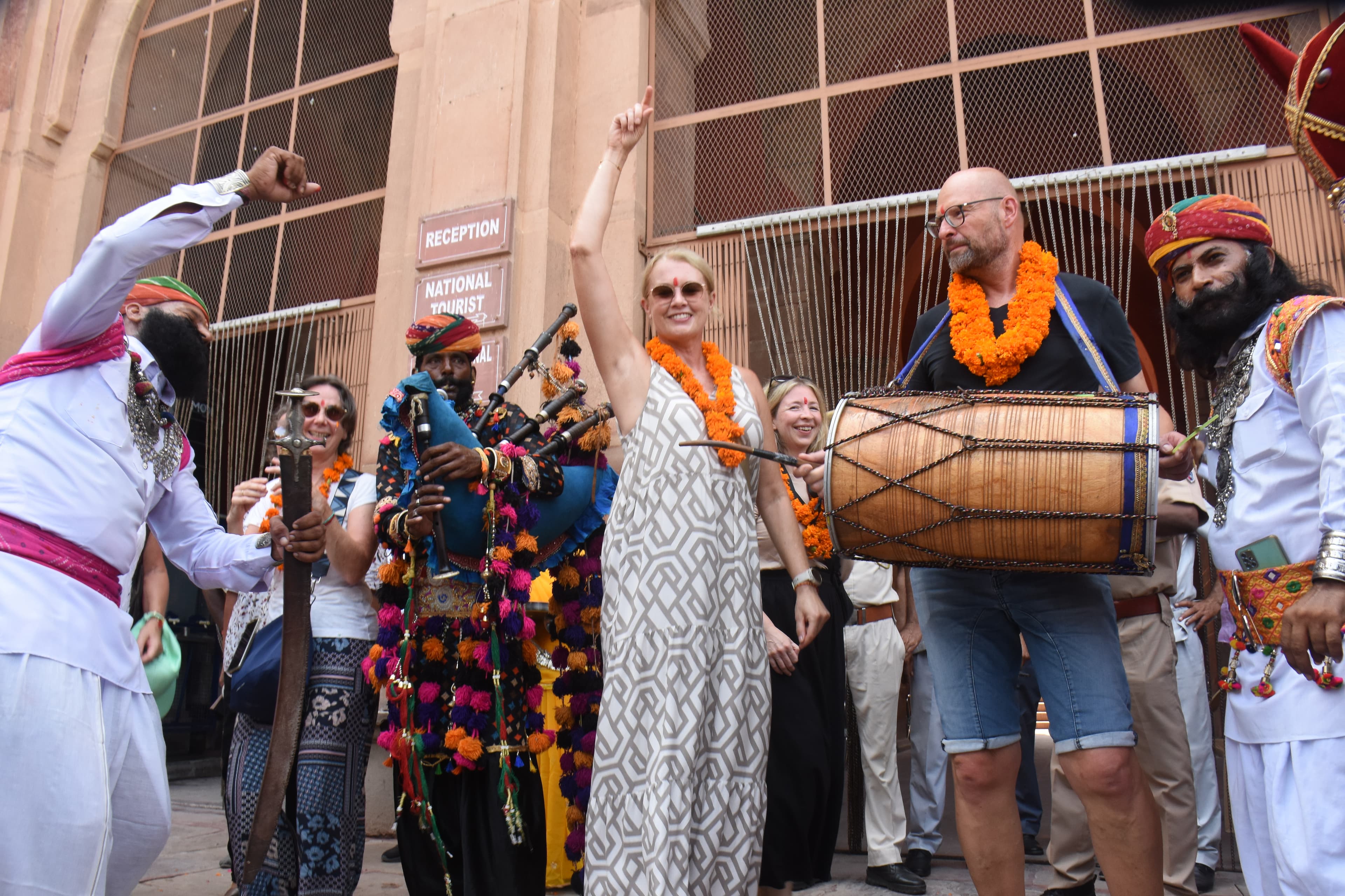 Tourists gathered on Tourism Day