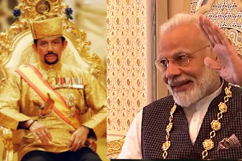 PM Modi and Brunei Sultan.