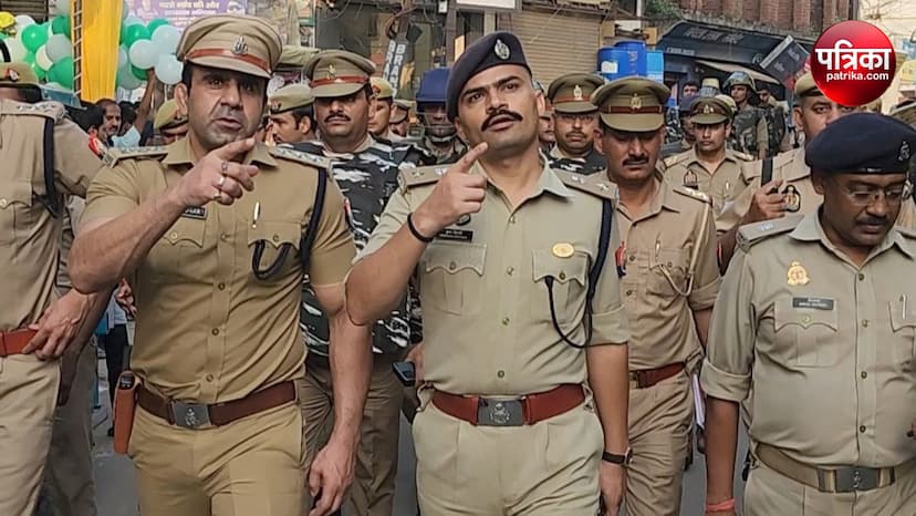 Sambhal SP did flag march with police-PAC