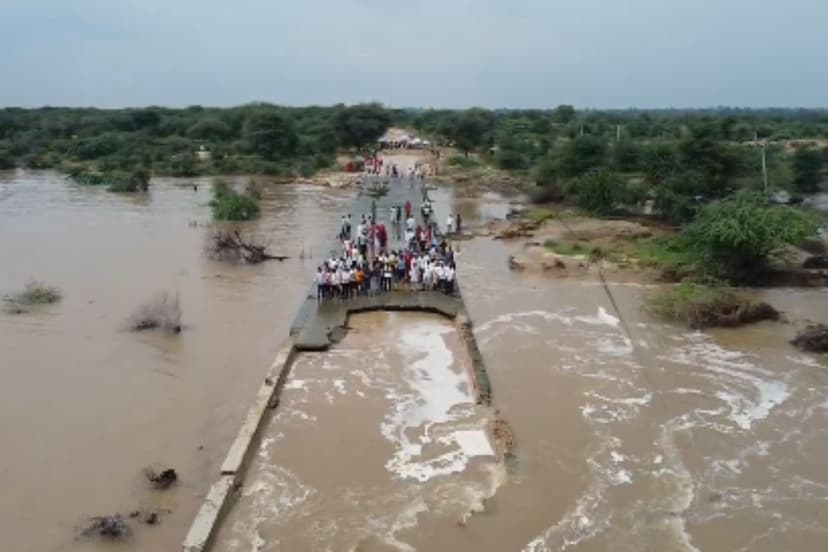 culvert was washed away in Nagaur due to rain in Ajmer