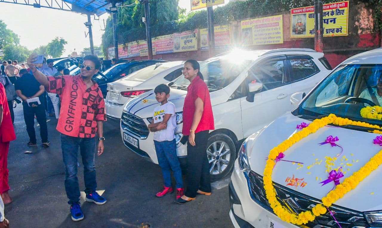 New vehicle at moti dungri Ganesh temple 