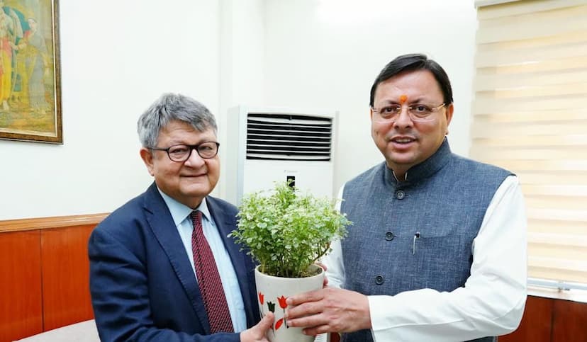 CM Pushkar Singh Dhami met the Vice President of NITI Aayog