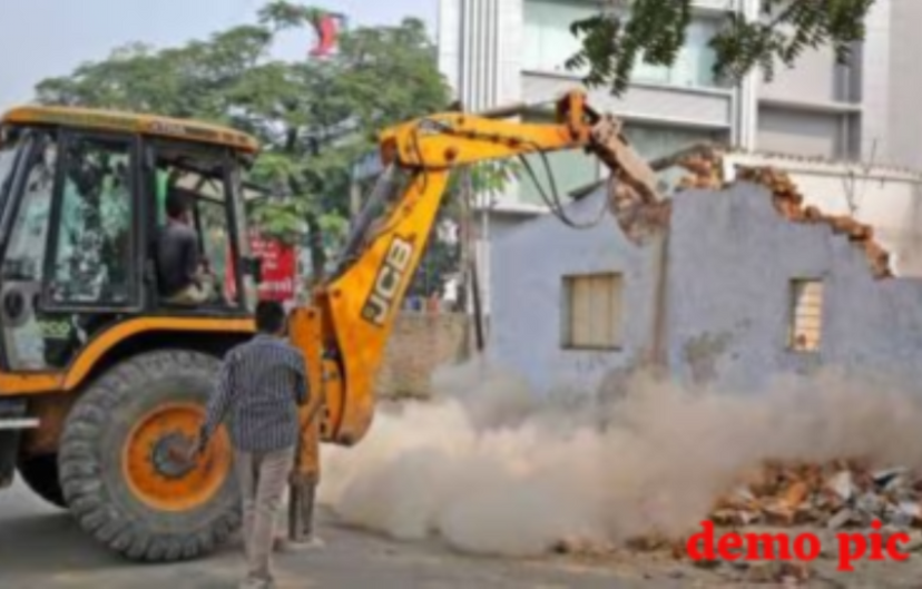 Former DGP's house demolished using bulldozer in MP