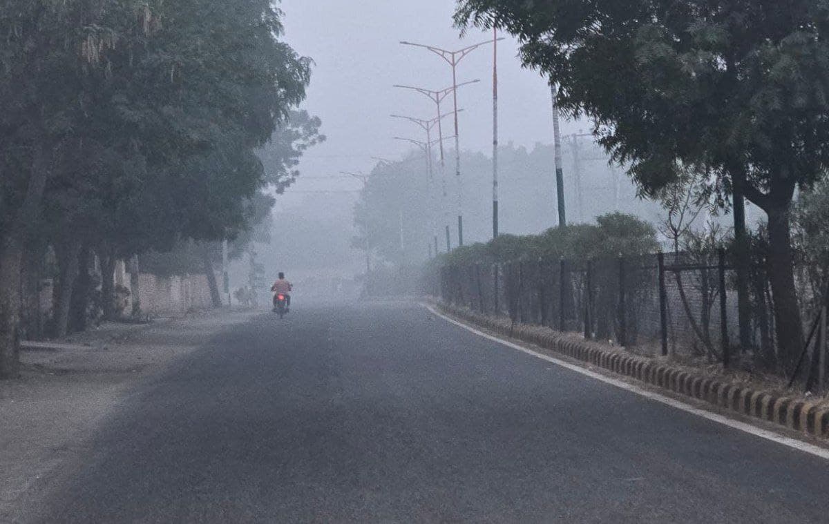 Changed weather: First fog of winter in Nagaur