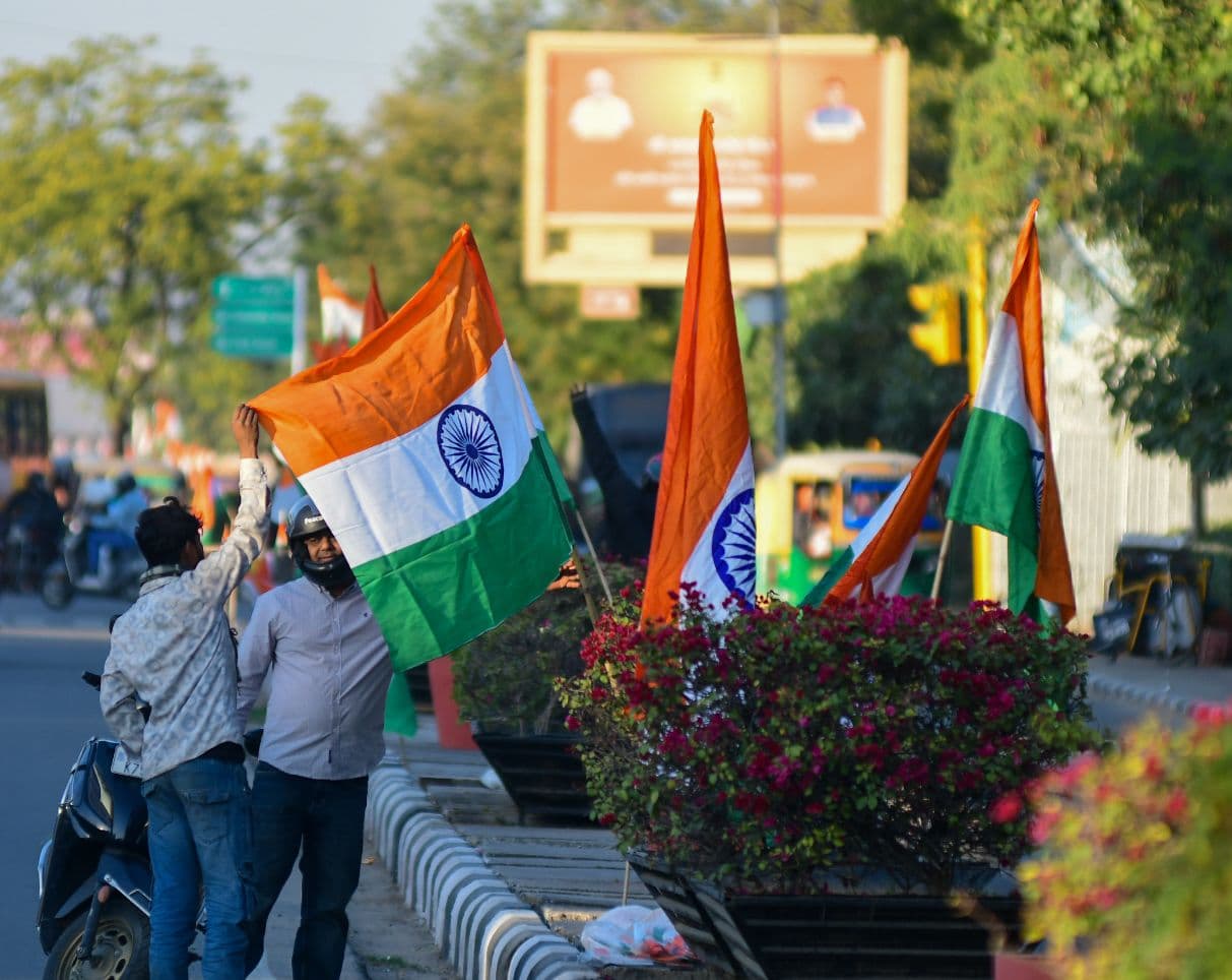 Selfie with indian flag