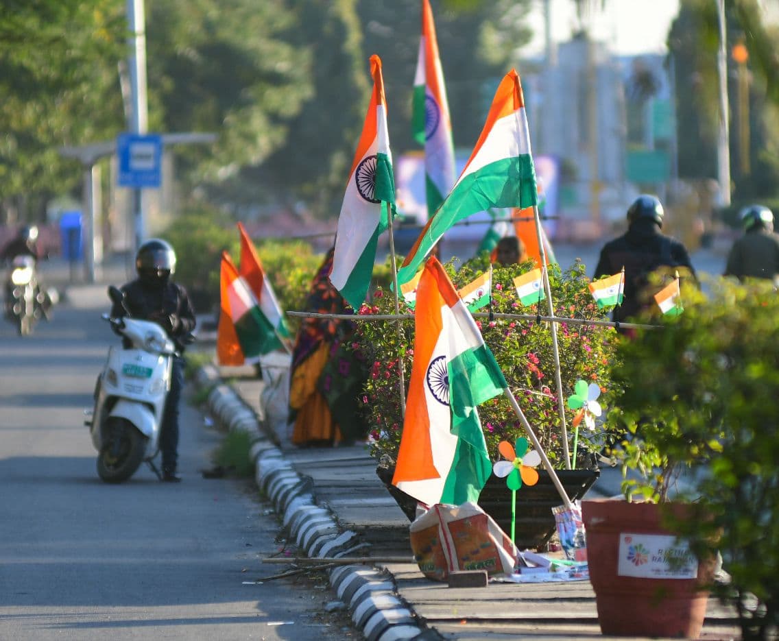 Selfie with indian flag